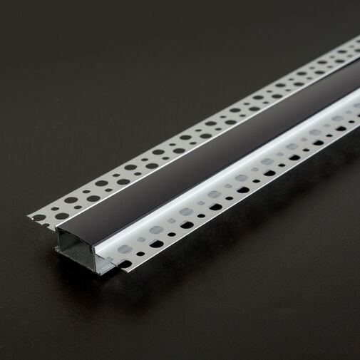 41026M1-BK • LED hliníkový profilový kryt – čierny – 1000 mm (pre 41026A1)
