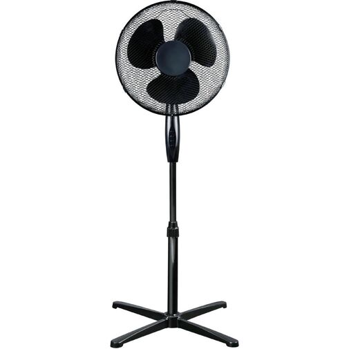 51102 • Stojanový ventilátor - 40 cm - 45 W - 3 rýchlosti - oscilačný - čierny - 220 – 240 V AC