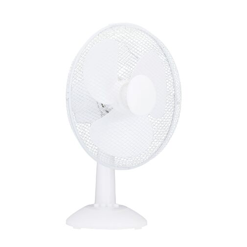 51105 • Stolný ventilátor - 30 cm - 35 W - 3 rýchlosti - oscilačný - biely - 220 – 240 V AC