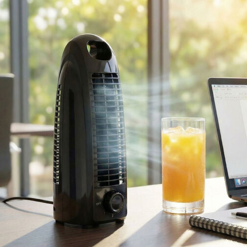 51107 • Opus 2 mini stolný ventilátor - 220-240V AC - 100 x 116 x 275 mm - čierny