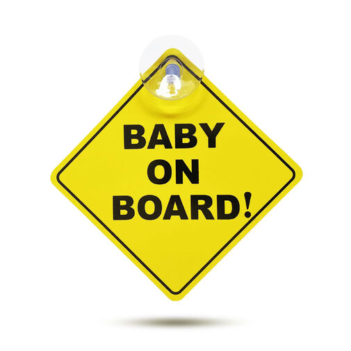 54938 • Tabuľka „Baby on Board” s prísavkou – 12,7 x 12,7 cm