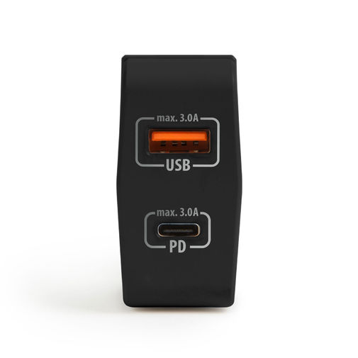 55044BK • Sieťový adaoter USB + Type-C PD18W s rýchlonabíjaním - čierny