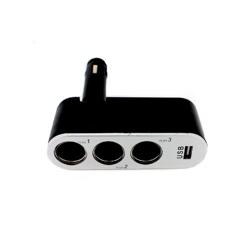 55049 • Rozbočovač do autozapaľovača 3-itý + USB konektor 1A