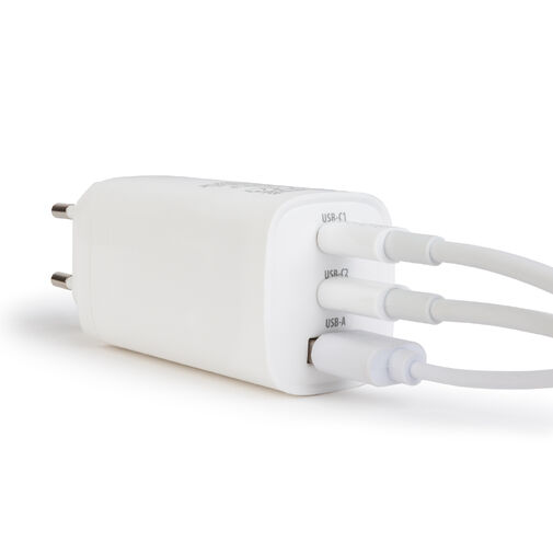 55060 • Sieťová adapér USB + Type-C PD45W s rýchlym nabíjaním - biely