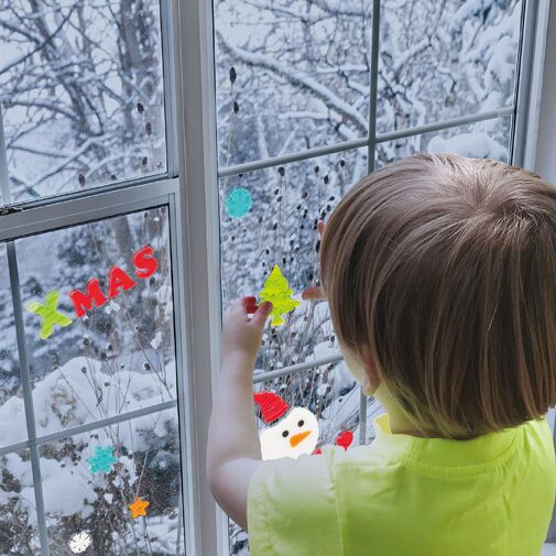 55204C • Gélová dekorácia na okno - vianočná