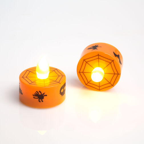 55247G • LED čajové sviečky - Halloween, oranžové - 2 ks / balenie