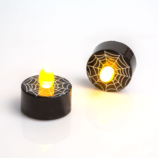 55247H • LED čajové sviečky - Halloween , čierne - 2 ks / balenie