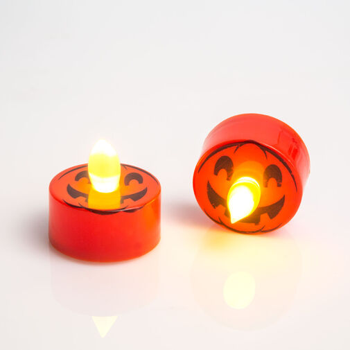 55247J • LED čajové sviečky - tekvica - 2 ks / balenie