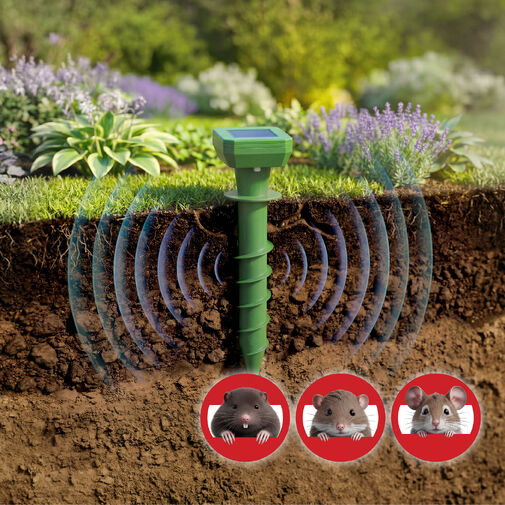 55636 • Zapichovateľný solárny odpudzovač škodcov - 80 mAh - 500 m2 - IP44
