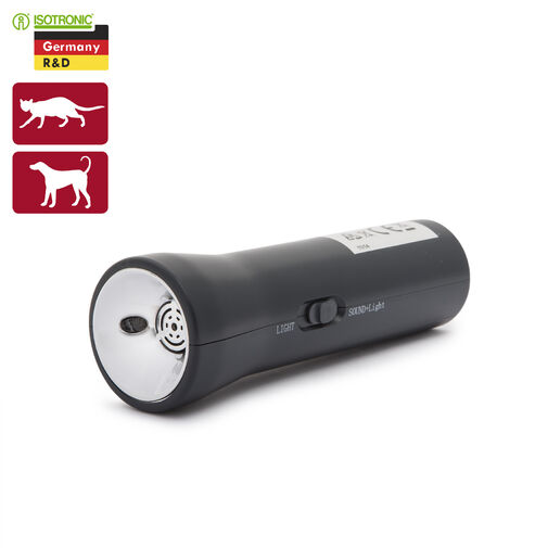 55654 • Mobilný odpudzovač psov a mačiek na batérie so svetelným zdrojom