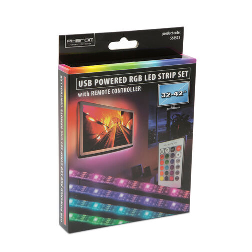 55850X • RGB USB LED pásik s ovládačom