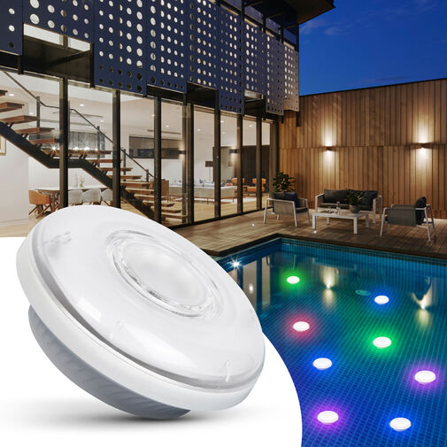 55852D • Smart osvetlenie bazénu - 15 RGB LED - 3 x AA