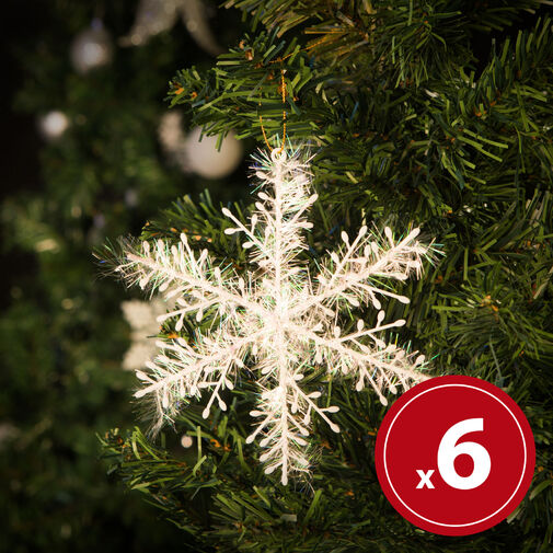 55979 • Snehová vločka na vianočný strom - trblietavá - 15 cm