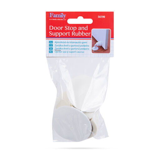 56190 • Zarážka dverí a gumená podpera - biela