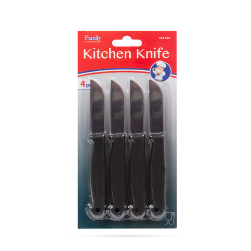 56310A • Kuchynský nôž - čierny - 4 ks
