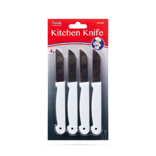 56310B • Kuchynský nôž - biely - 4 ks