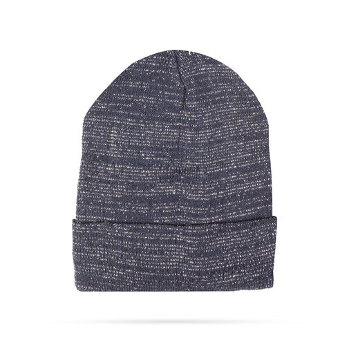 56319K • Zimná pletená čiapka - modrá - trblietavá