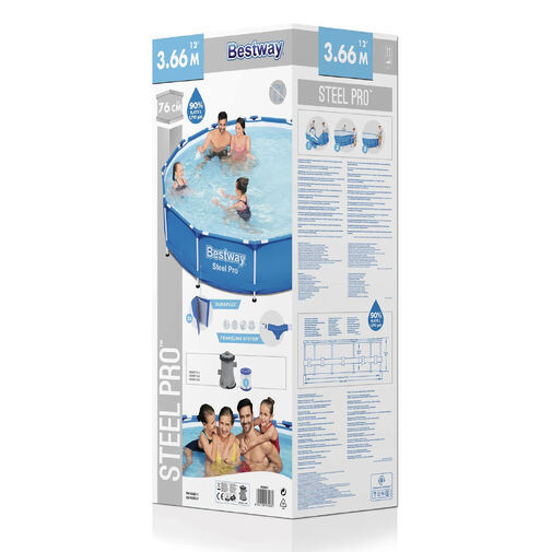 56394 • Bazén s pevnou stenou s filtráciou - 366 x 76 cm - 6473 L