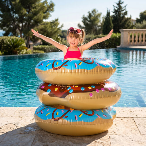 56448 • Nafukovací plávací kruh - šiška (donut) - 107 cm - 2 druhy