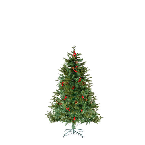 56481A • Umelý stromček - 120 cm - PE / PVC - s červenými bobuľami