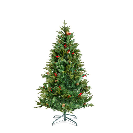 56481C • Umelý stromček - 180 cm - PE / PVC - s červenými bobuľami