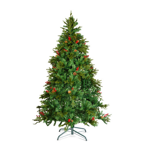56481D • Umelý stromček - 210 cm - PE / PVC - s červenými bobuľami