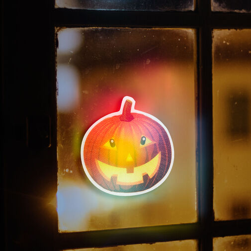 56512B • Halloweenska RGB LED dekorácia - samolepiaca - tekvica