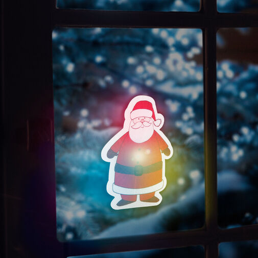 56513E • Vianočná RGB LED dekorácia - samolepiaca - mikuláš