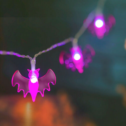 56526 • Halloweenska LED sveteľná reťaz - netopier - 10 LED - 2 x AA - 1,35 m