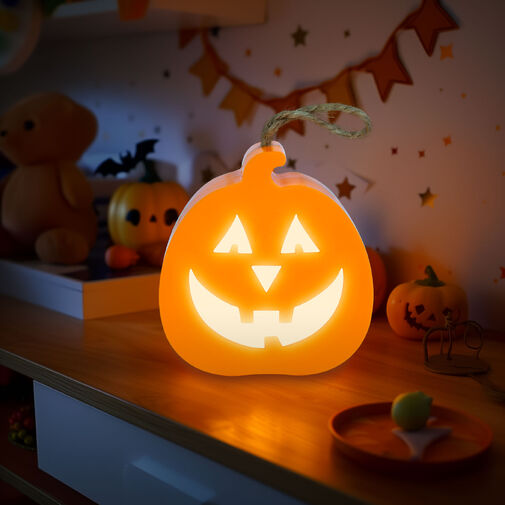 56568 • Halloweenska LED dekorácia - tekvica - RGB LED - 3 x LR1130 - 8,5 x 9 x 4 cm