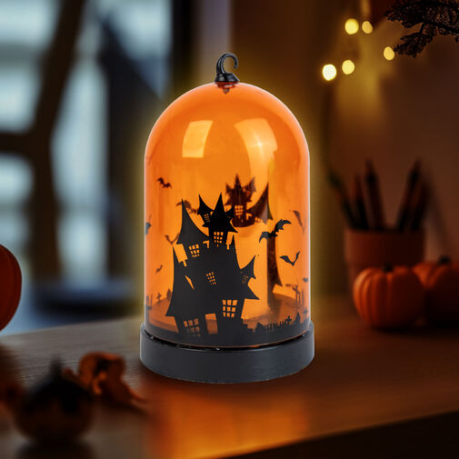 56570A • Halloweenska LED dekorácia - oranžová - 3 x AAA - 8 x 12,5 cm