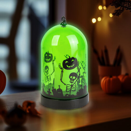 56570B • Halloweenska LED dekorácia - zelená - 3 x AAA - 8 x 12,5  cm