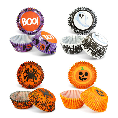 56579 • Halloween dekorácia - sada muffinových košíčkov - 50 ks - 4 druhy - 7 x 5 x 3,2 cm  