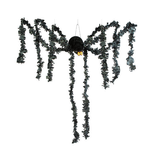 56582 • Halloween dekorácia - čierny pavúk - papier - 75 x 13 cm  
