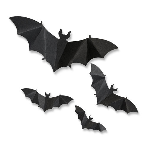56587B • Halloweenska dekorácia - netopier sada - samolepiaca - čierna - 30 ks / balenie