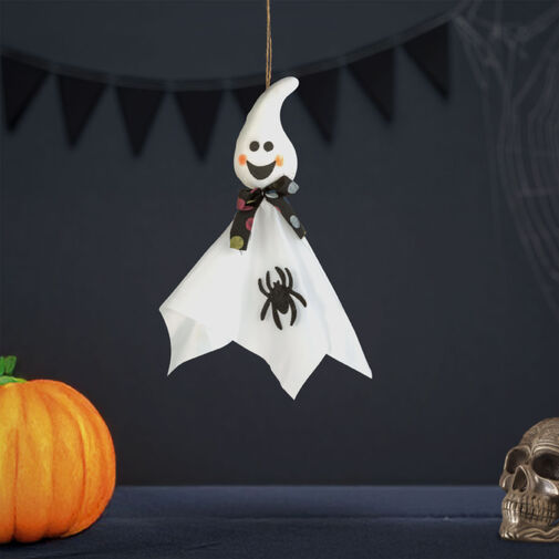 56594C • Halloween-ová dekorácia - zavesiteľná - duch - 48 x 44 cm