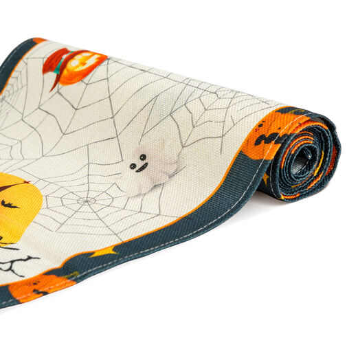 56595A • Halloween-ová dekorácia - obrus na stôl - s halloweenovými motívmi - 184 x 33 cm