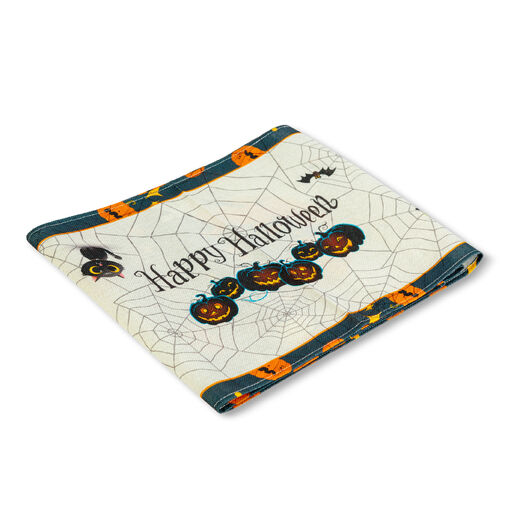 56595A • Halloween-ová dekorácia - obrus na stôl - s halloweenovými motívmi - 184 x 33 cm