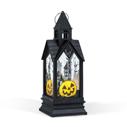 56600B • Halloweenová svetelná dekorácia - tekvica - žltá LED - 17,5 x 6,3 x 6,3 cm - 3 x LR44
