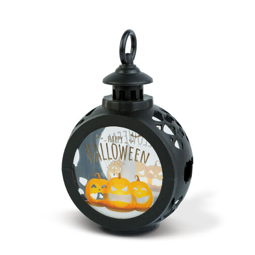 56602A • Halloweenska svietiaca dekorácia – tekvica – závesná – RGB LED – 8,5 x 13,5 cm