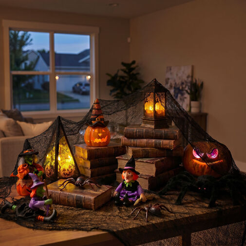 56606 • Halloweenový záves - čierny, textil - 76 x 228 cm