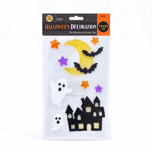 56612 • Halloween gélové okenné nálepky - 15 x 25 cm - 3 varianty