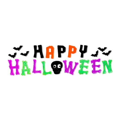 56613 • Halloweenová gélová okenná nálepka - 50 x 15 cm - 2 druhy