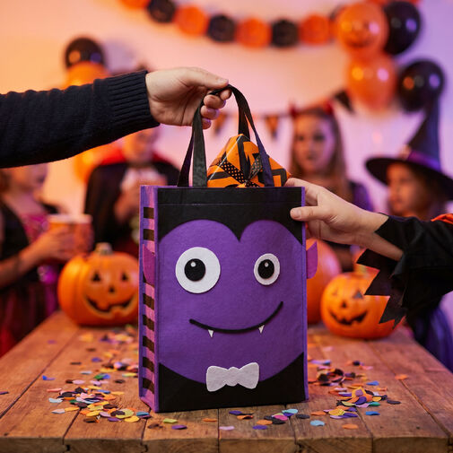 56624 • Halloween taška - s filcovou dekoráciou - 40 x 30 cm - 3 varianty