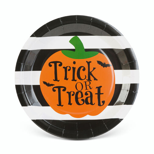 56630A • Halloweenový papierový tanier - tekvica - okrúhly - 23 cm - 8 ks / balenie