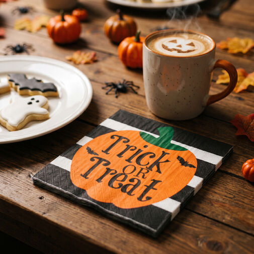 56631A • Halloweenová papierová servítka - tekvica - 2-vrstvová - 33 x 33 cm - 16 ks / balenie