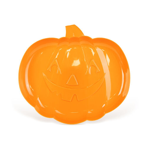 56634 • Halloweenová servírovacia miska - tekvica - oranžová - plast - 30 x 27 cm