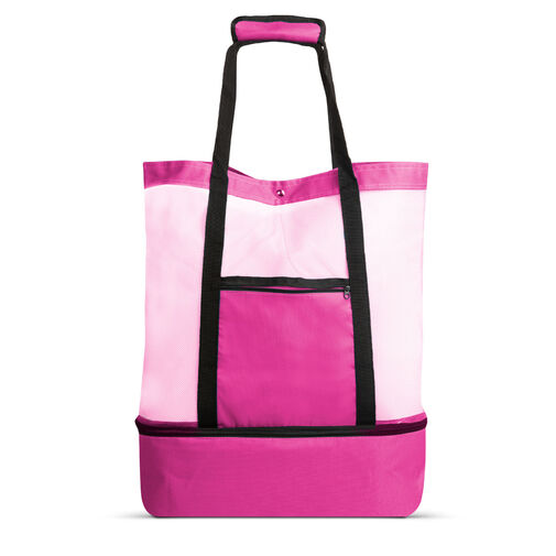 57037C • Plážová taška - s termo priehradkou - ružová