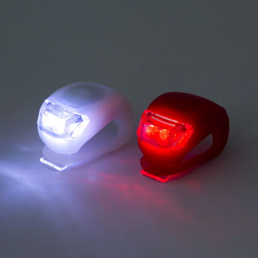 57069B • LED sada svetiel na bicykel s TPE poťahom – 2 ks / balenie