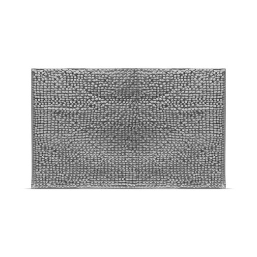 57157C • Rohožka do kúpeľne - dlhé vlákno - sivá - 60 x 40 cm